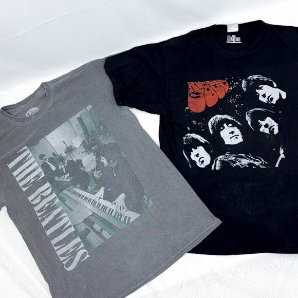 The Beatles Band T-Shirt Lot of Two Rubber Sole Shirts Size Medium - Picture 2 of 9